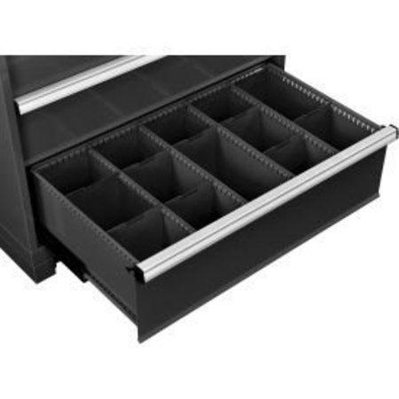 GLOBAL EQUIPMENT Global Industrial„¢ Dividers for 10"H Drawer of Modular Drawer Cabinet 36"Wx24"D, Black 316075